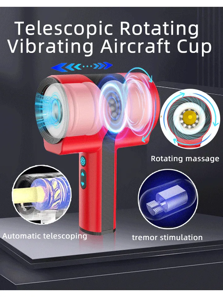 Teles Scoop Automatic Masturbator Twist & Turn Red - Automatinis masturbatorius 3