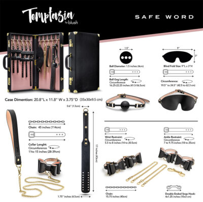Temptasia Safe Word Bondage Kit With Suitcase - Vergavimo rinkinys 2