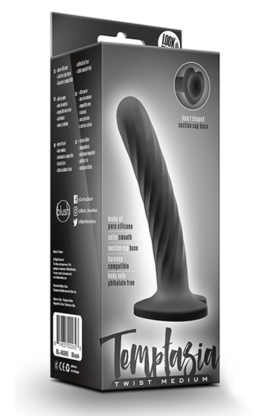 Temptasia Twist Medium Black 14 cm - Mažas dildo 2