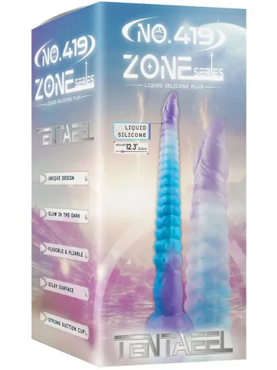 Tentaeel Glow In The Dark Dildo 31,2 cm - Dragon dildo 4