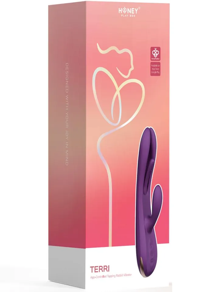 Terri App Controlled Tapping Rabbit Vibrator - APP kontroliuojamas „RabbitVibrator“ 5