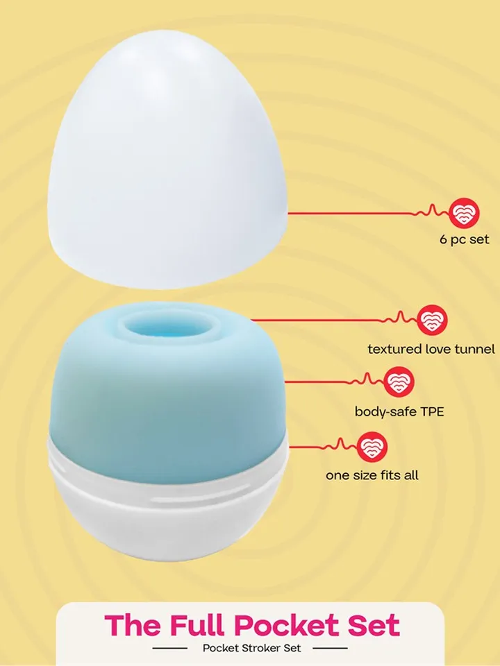 The Full Pocket Stroker Set 6-pack - Tenga kiaušinis 3 [full]