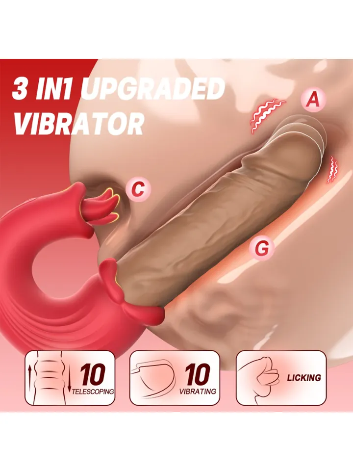 Thrust & Tease Thrusting & Vibrating Dildo - Vibruojantis dildo 2 [full]