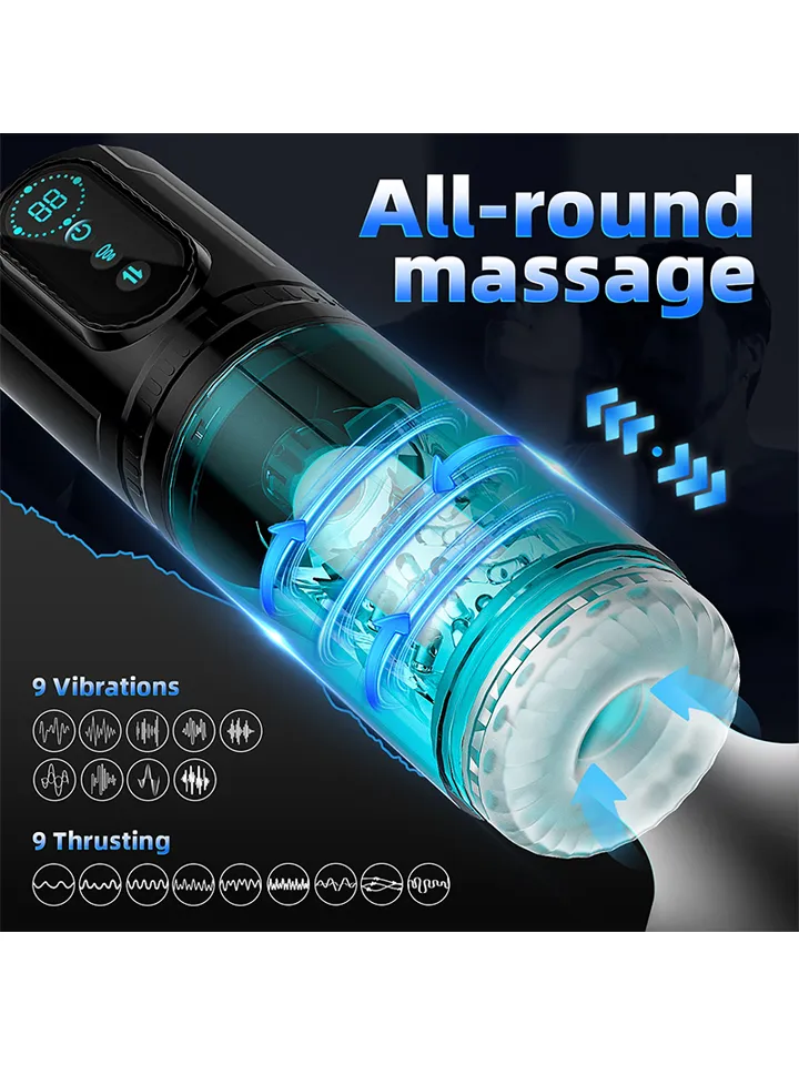 Thrusting & Sucking Masturbator Pump - Automatinis masturbatorius 3 [full]