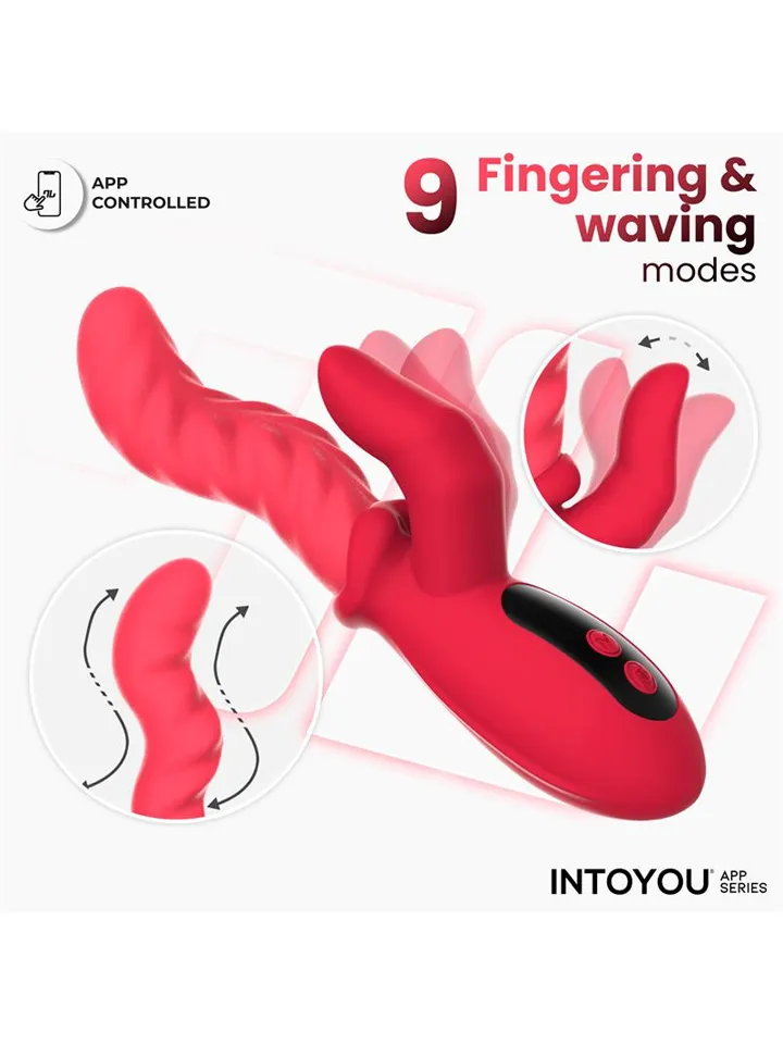 Tingly Vibrator With Finger, Waving & App - APP kontroliuojamas „RabbitVibrator“ 2 [full]