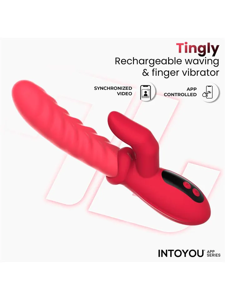Tingly Vibrator With Finger, Waving & App - APP kontroliuojamas „RabbitVibrator“ 3 [full]