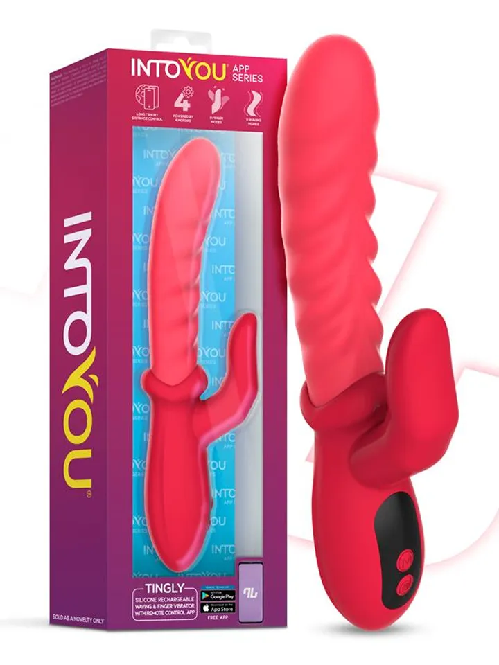 Tingly Vibrator With Finger, Waving & App - APP kontroliuojamas „RabbitVibrator“ 6 [full]