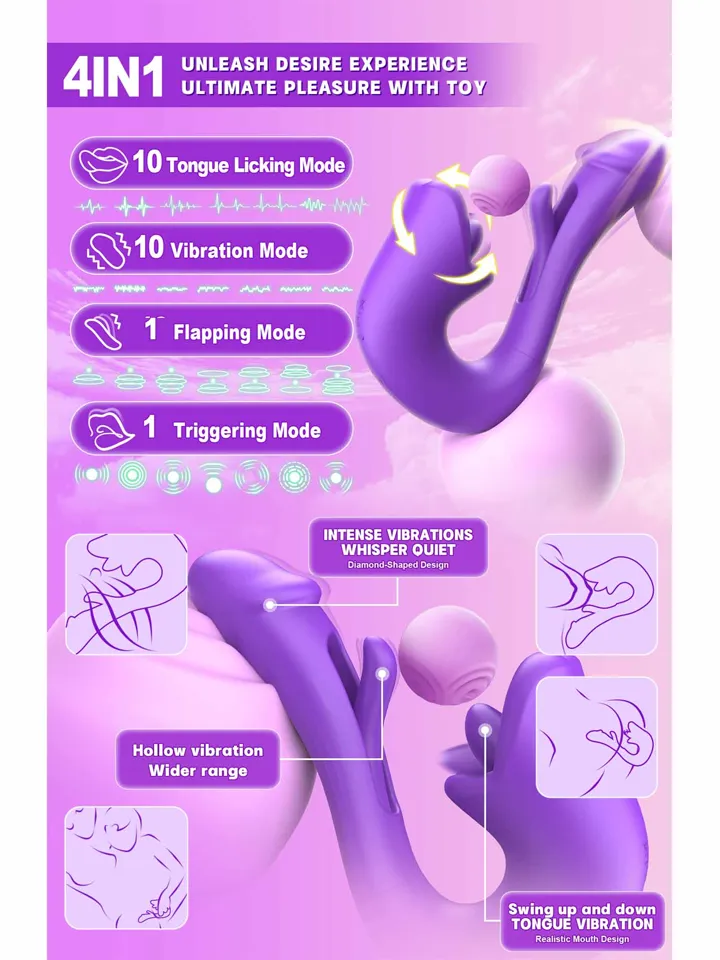 Tongue Flap Dual Vibe Purple - Vibratorius 3 [full]