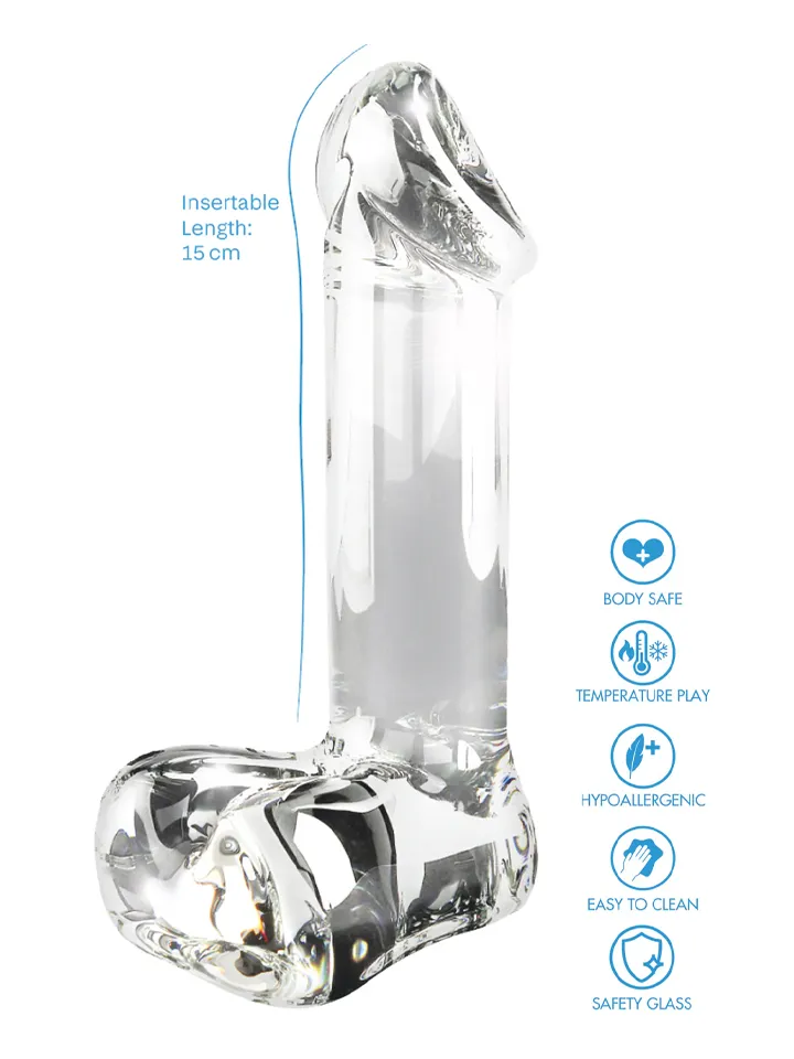 ToyJoy Glass Worxx Crystal Cock 17,5 cm - Stiklas dildo 2 [full]