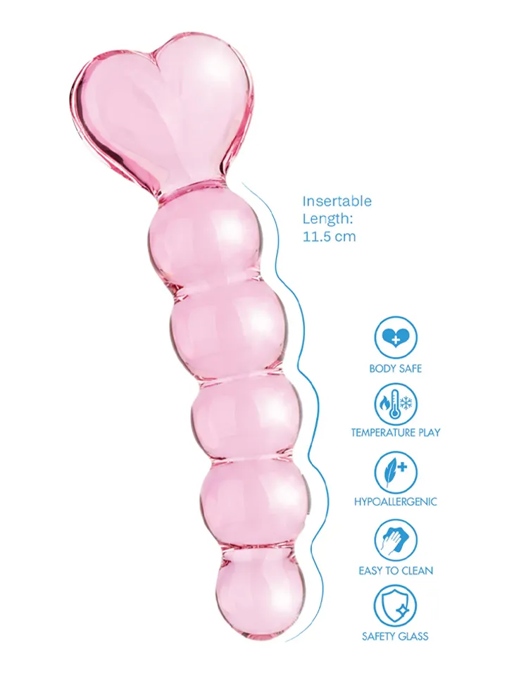 ToyJoy Glass Worxx Crystal Heart Anal Dildo - Stiklas dildo 2 [full]
