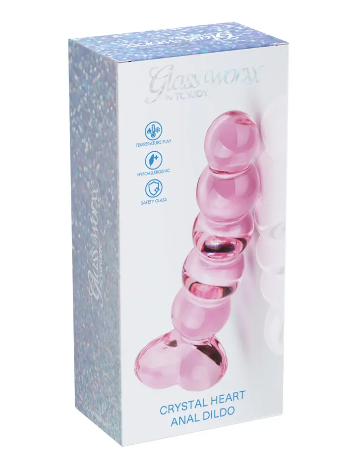 ToyJoy Glass Worxx Crystal Heart Anal Dildo - Stiklas dildo 3 [full]