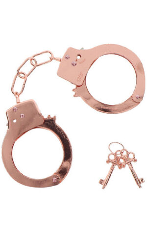 ToyJoy Metal Handcuffs Rose Gold - Antrankiai 1
