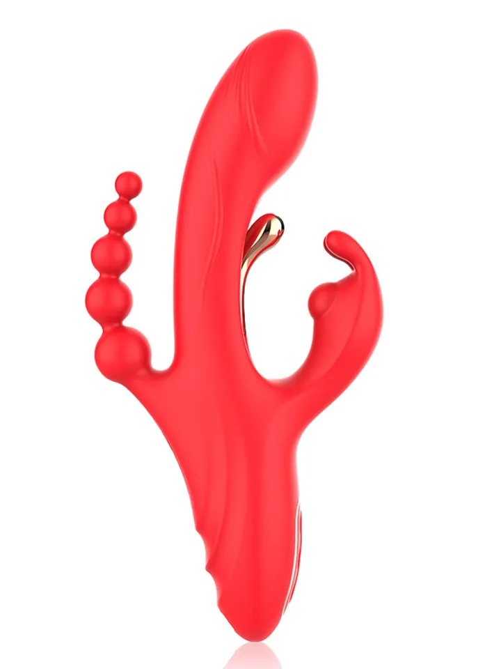 Trident Red Four-Point Vibrator - Triušio vibratorius 4 [full]
