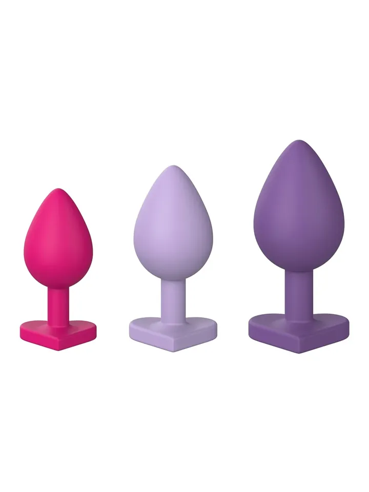 Triple Heart Anal Plug Set - Analinis kištuko rinkinys 1 [full]