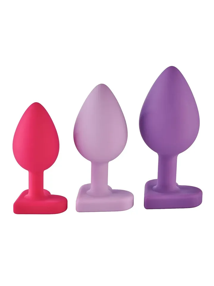 Triple Heart Anal Plug Set - Analinis kištuko rinkinys 4 [full]