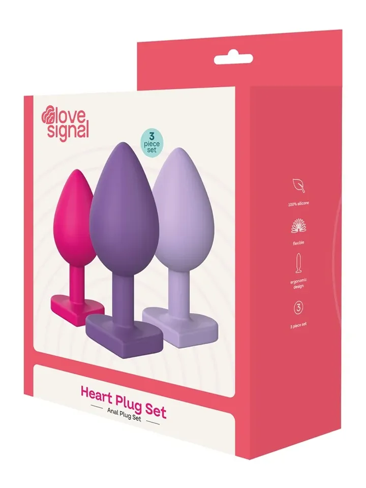 Triple Heart Anal Plug Set - Analinis kištuko rinkinys 5 [full]