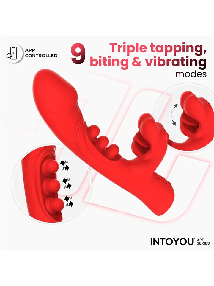 Trixy Vibrator With Tapping, Biting & App - APP kontroliuojamas „RabbitVibrator“ 2 [full]