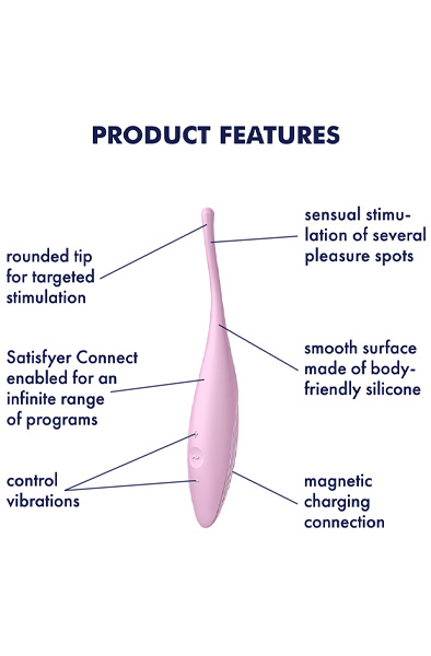 Twirling Joy Pinpoint Vibrations - Fuchsia - Vibratoriai 2