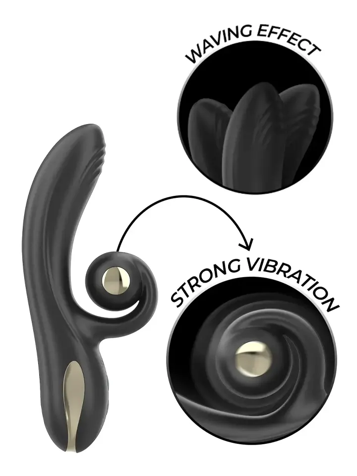 Twister Vibrator With Curve Stimulator & Rotation - Triušio vibratorius 1 [full]