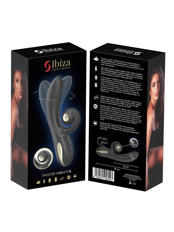 Twister Vibrator With Curve Stimulator & Rotation - Triušio vibratorius 4 [full]