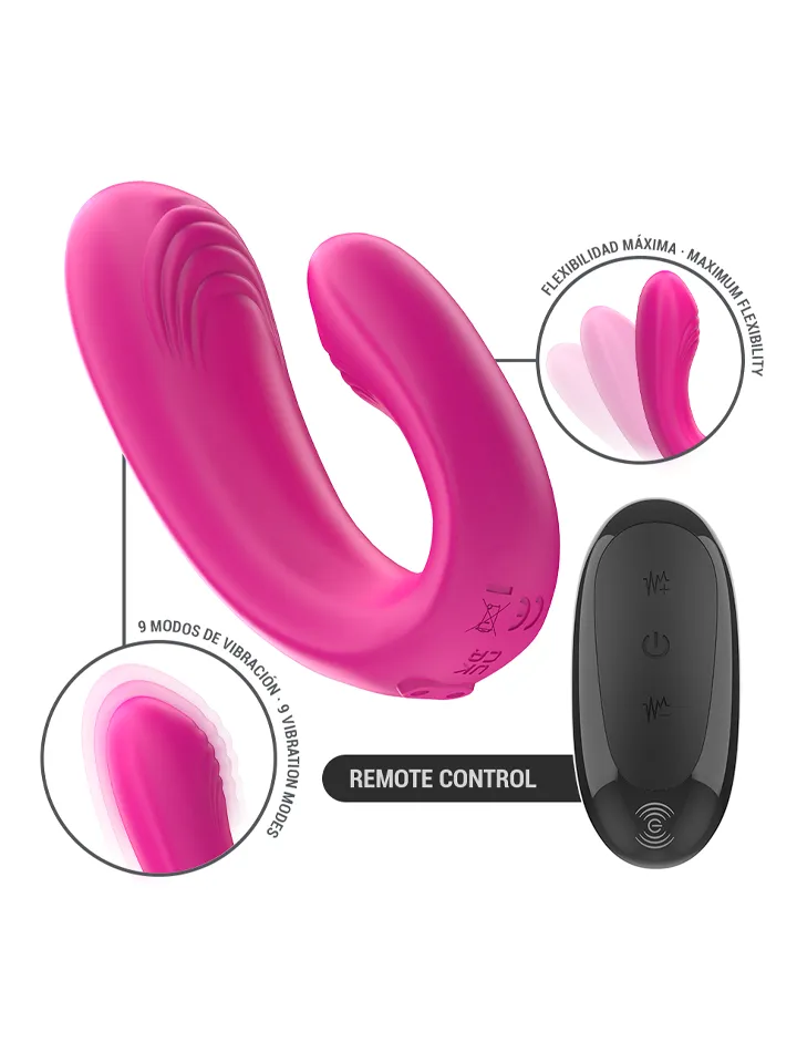 U-shaped Stimulator & Vibrator With Remote Control - Porų vibratorius 1 [full]