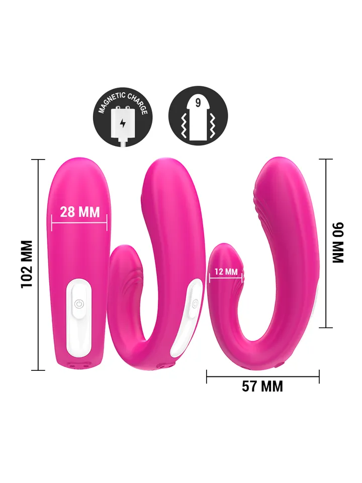 U-shaped Stimulator & Vibrator With Remote Control - Porų vibratorius 3 [full]