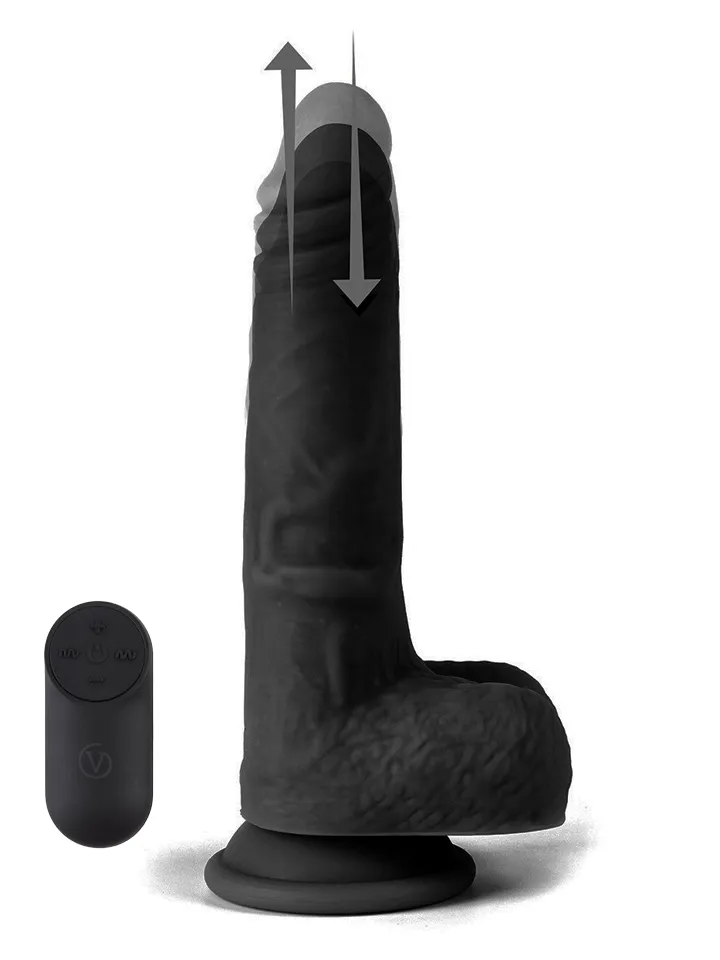 Up & Down Realistic Dildo With Remote 22 cm - Vibruojantis dildo 1 [full]