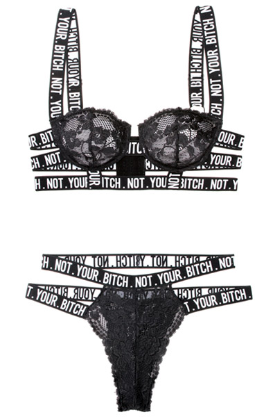 Vibes Lace Not Your Bitch Bra Set - Seksualus apatinis trikotažas 2