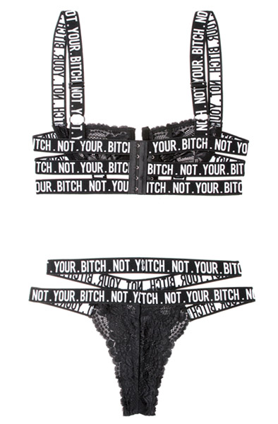 Vibes Lace Not Your Bitch Bra Set - Seksualus apatinis trikotažas 3