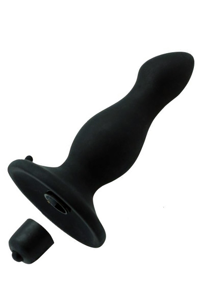 Vibrating Anal Bullet Black 10,5 cm - Vibruojantis analinis kištukas 3