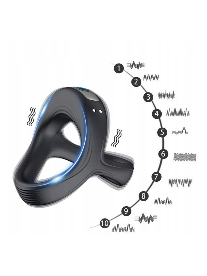 Vibrating Cock Ring Couples Vibrator - Vibruojantis gaidžio žiedas 2 [full]