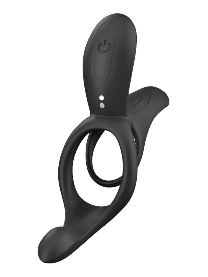 Vibrating Cock Ring With Clitoral Stimulation - Vibruojantis gaidžio žiedas 6 [full]