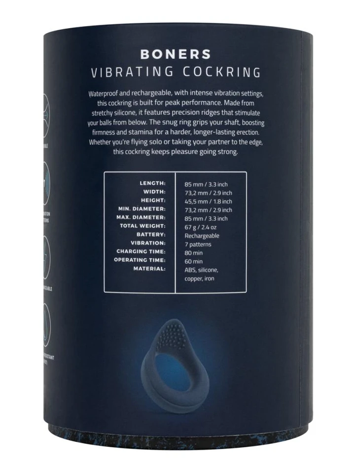 Vibrating Cock Ring With Perineum Stimulation - Vibruojantis gaidžio žiedas 5 [full]