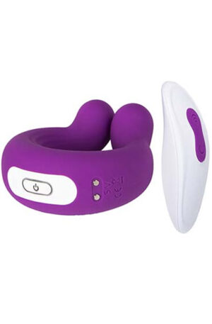 Vibrating Cock Ring With Remote Control Purple - Vibruojantis gaidžio žiedas 1