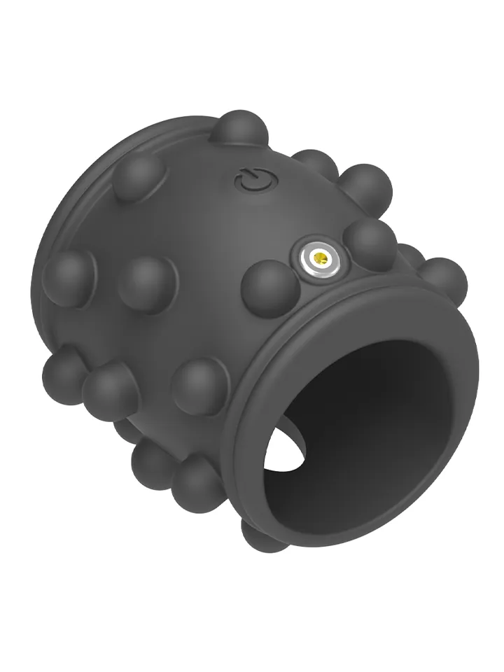 Vibrating Dotted Silicone Cock Sleeve - Vibruojantis varpos plėtra 1 [full]