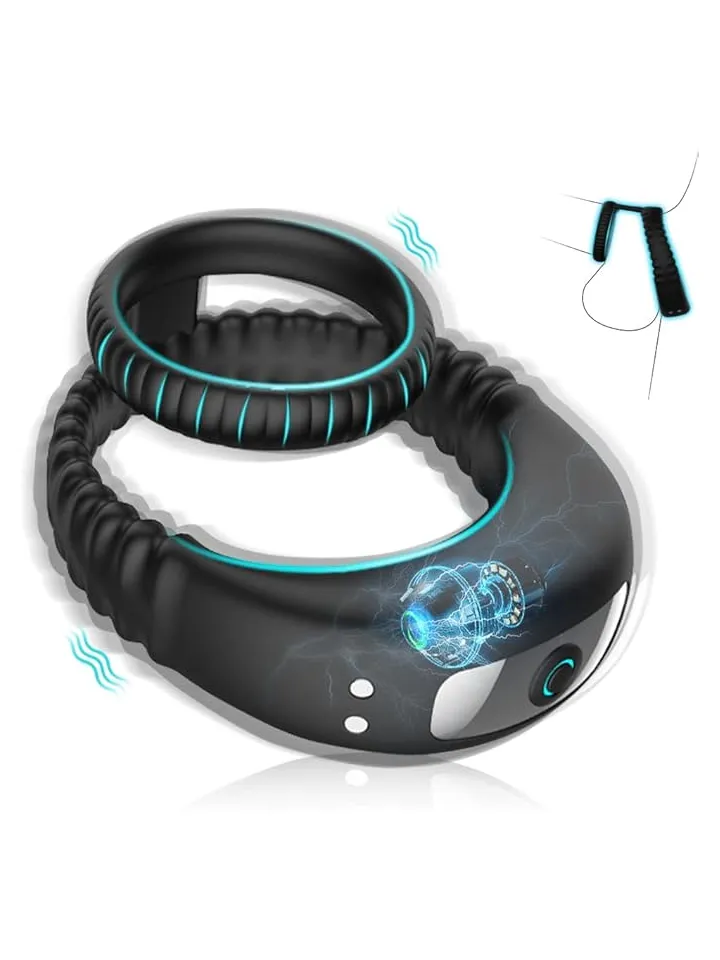 Vibrating Double Cock Ring - Vibruojantis gaidžio žiedas 2 [full]