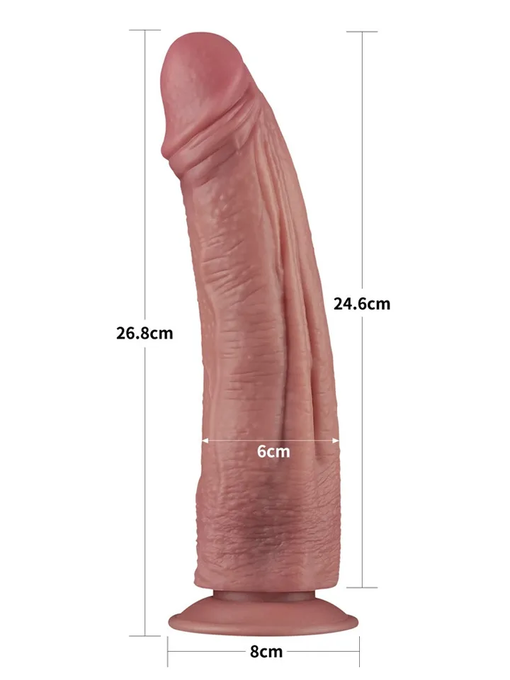 Vibrating Dual Density Power Cock 26,8 cm - Vibruojantis dildo 2 [full]