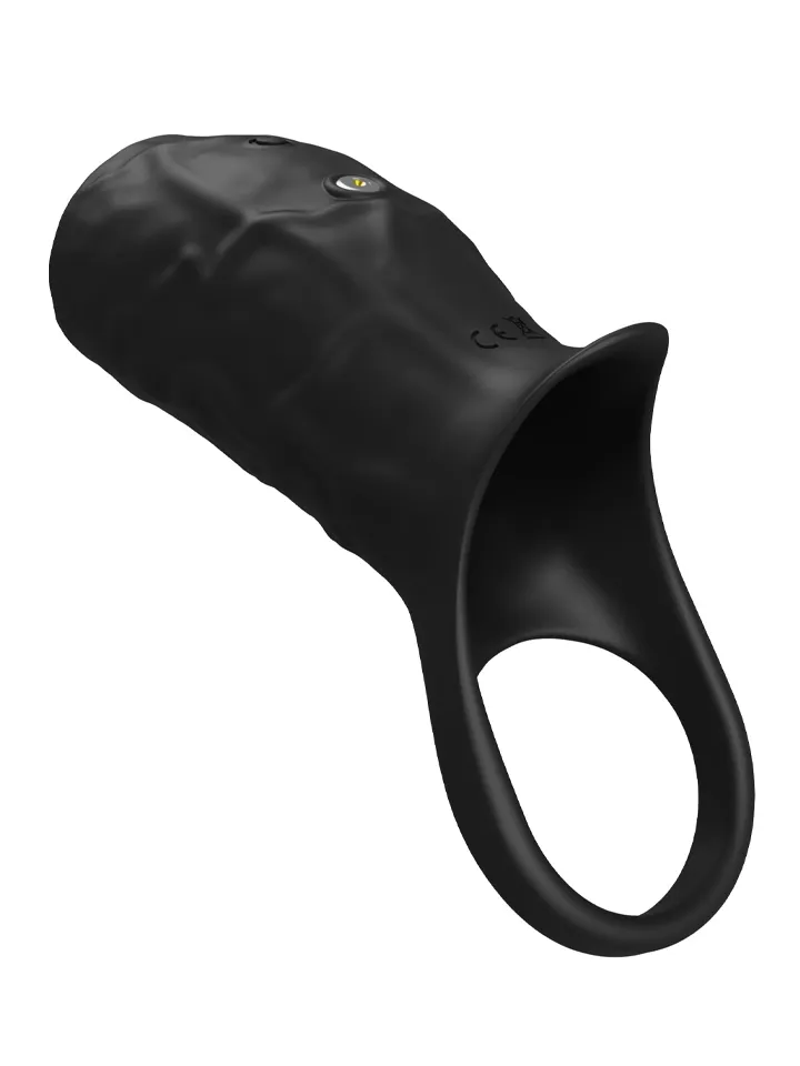 Vibrating Open Cock Sleeve Black - Vibruojantis varpos plėtra 1 [full]