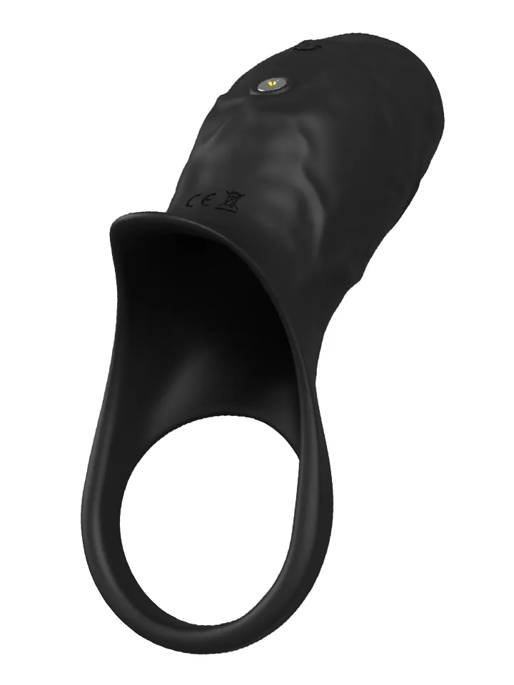 Vibrating Open Cock Sleeve Black - Vibruojantis varpos plėtra 3 [full]