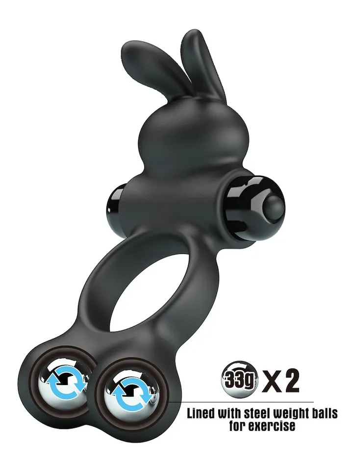Vibrating Penis Ring With Steel Balls - Vibruojantis gaidžio žiedas 1 [full]