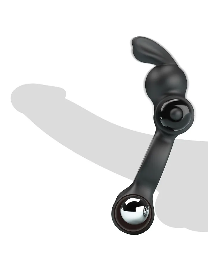 Vibrating Penis Ring With Steel Balls - Vibruojantis gaidžio žiedas 3 [full]