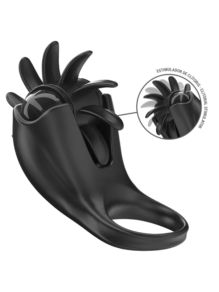 Vibrating Ring 10 Vibrations With Clitoris Stimulator - Vibruojantis gaidžio žiedas 1 [full]