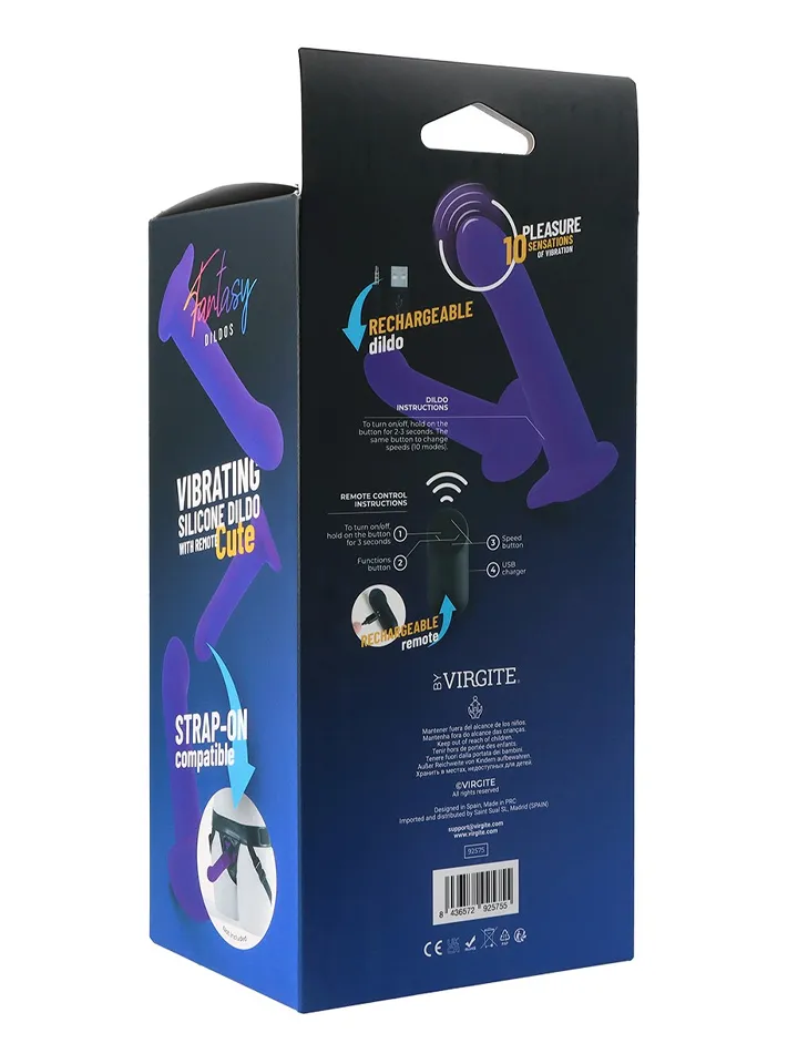 Vibrating Silicone Dildo With Remote 18 cm - Vibruojantis dildo 5