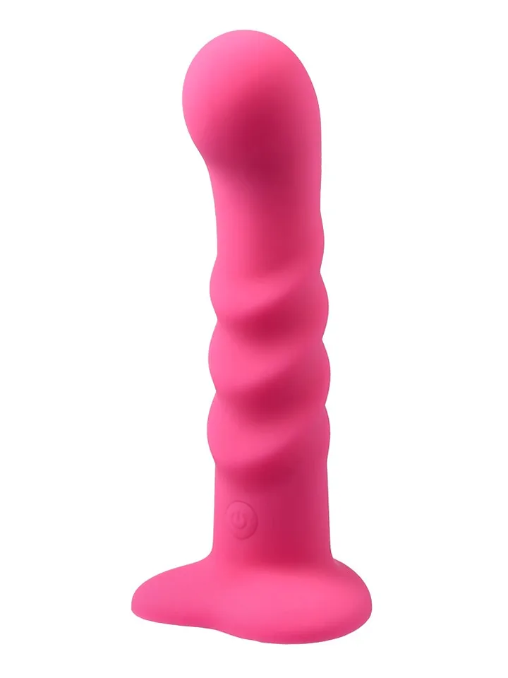 Vibrating Silicone Dildo With Remote Pink 18 cm - Vibruojantis dildo 3 [full]
