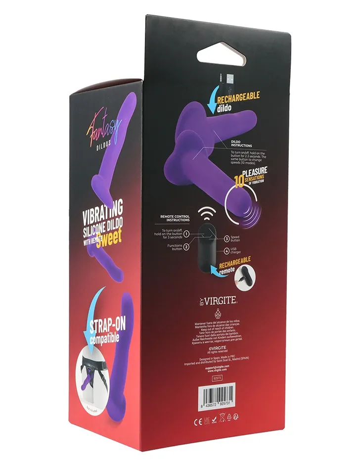 Vibrating Silicone Dildo With Remote Purple 18 cm - Vibruojantis dualdildo 6 [full]