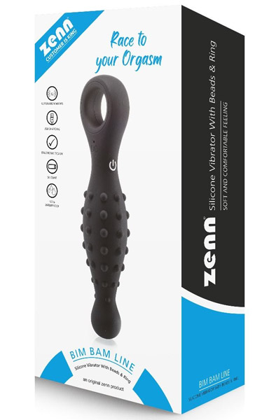 Vibrating Silicone Plug With Beads & Ring - Vibruojantis analinis kištukas 3