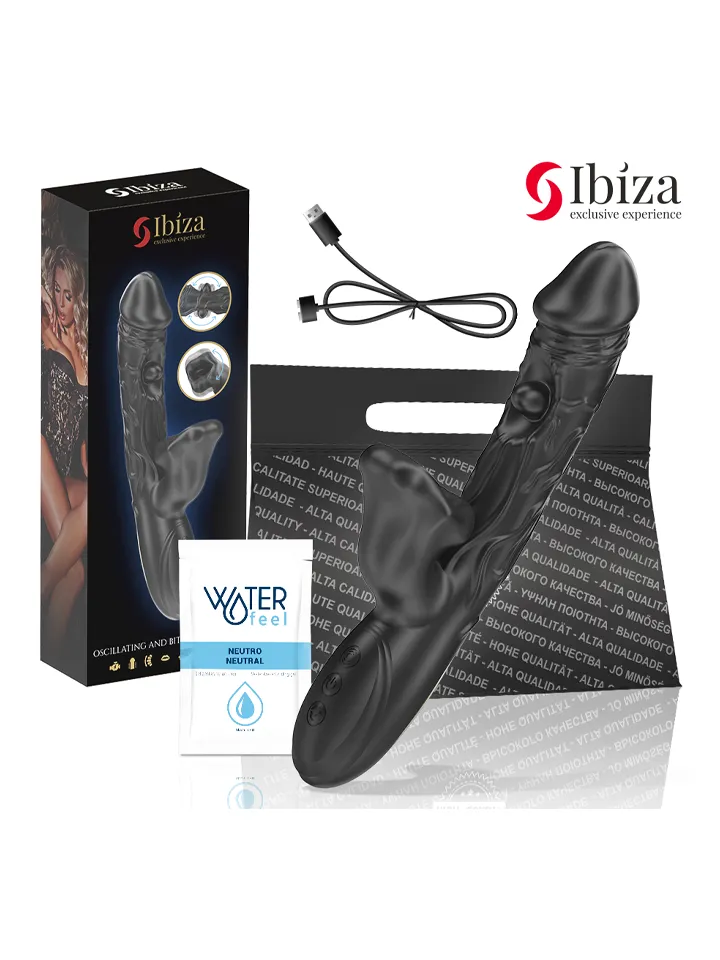 Vibrator & Clitoris Stimulator With Biting & Rotation - Triušio vibratorius su besisukančiu liežuviu 4 [full]