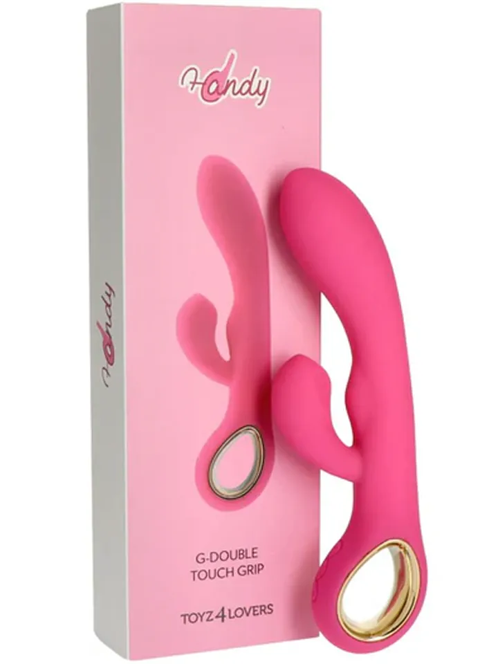 Vibrator Rabbit Handy G-Double Touch Grip Pink - Triušio vibratorius 3