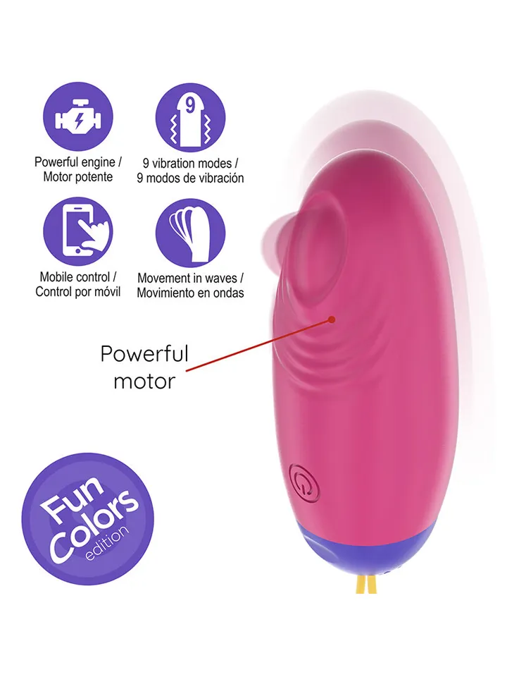 Vibro-Wave Tapping Silicone Egg With App - APP kontroliuojamas vibruojantis kiaušinis 3 [full]