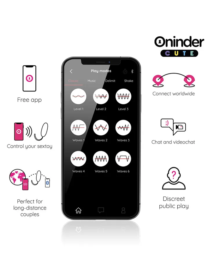 Vibro-Wave Tapping Silicone Egg With App - APP kontroliuojamas vibruojantis kiaušinis 4 [full]